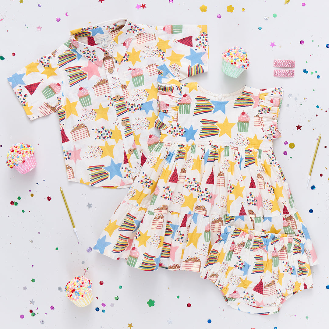Baby Girls Jennifer Dress Set | Birthday Star Baby Girls Jennifer Dress Set | Birthday Star
