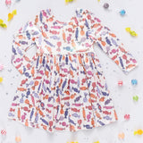 Girls Lame Steph Dress - Halloween Candy | Pink Chicken