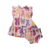 Baby Girls Harper Dress Set - Patterned Bows