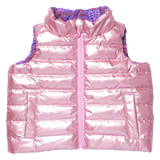 Girls Reversible Riley Vest - Purple Paisley Vines