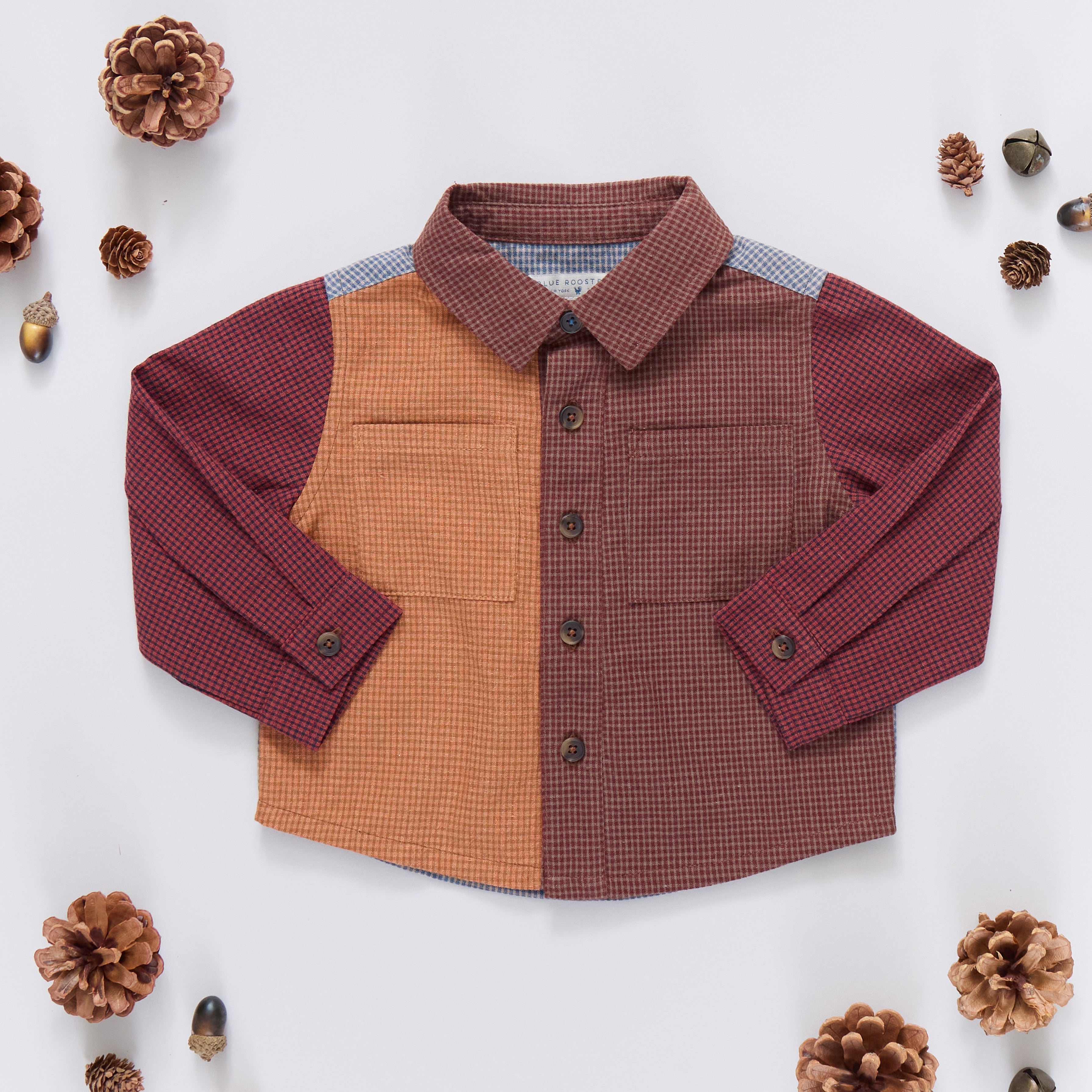 Boys Jack Shirt - Mixed Checks | Pink Chicken