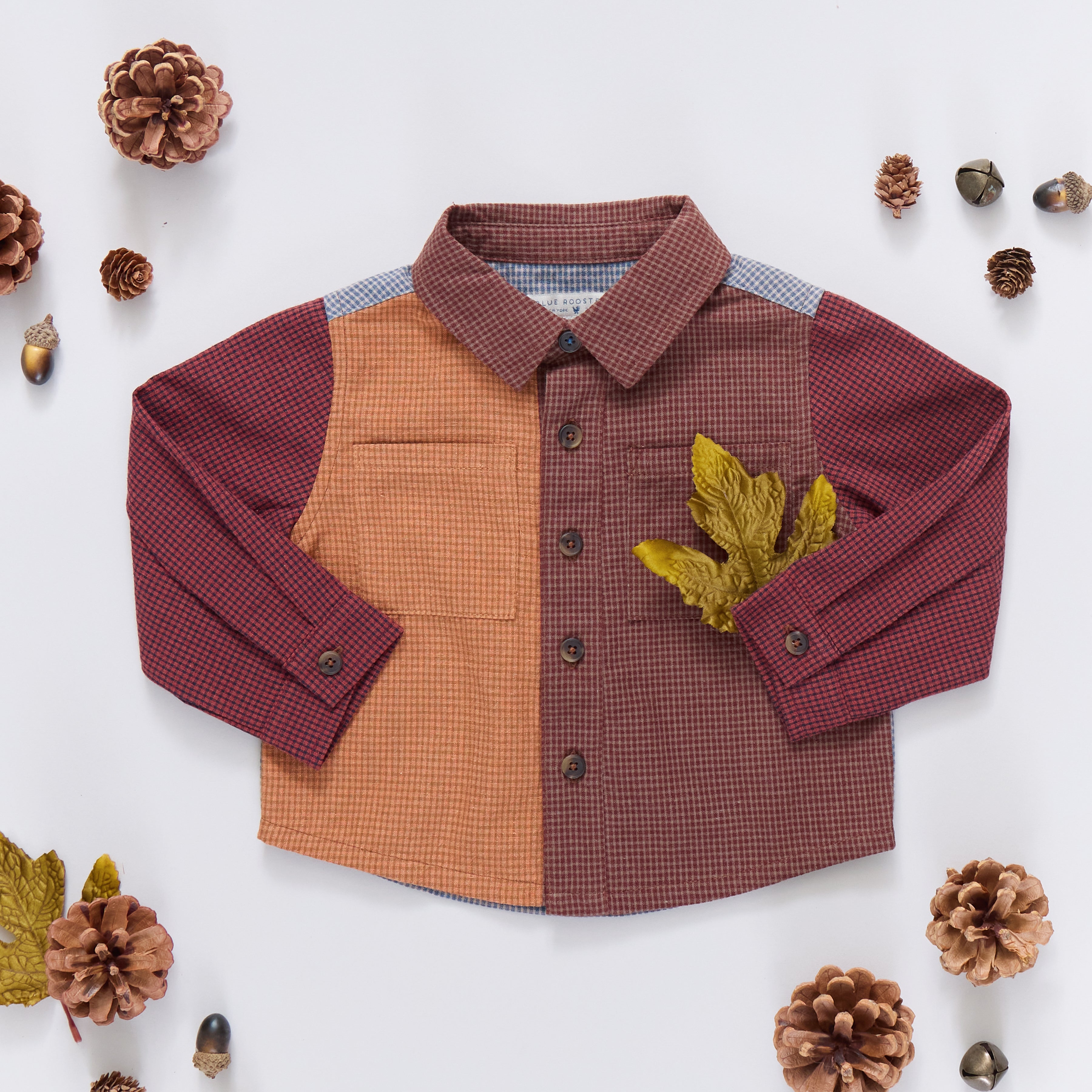 Baby Boys Jack Shirt - Mixed Checks | Pink Chicken