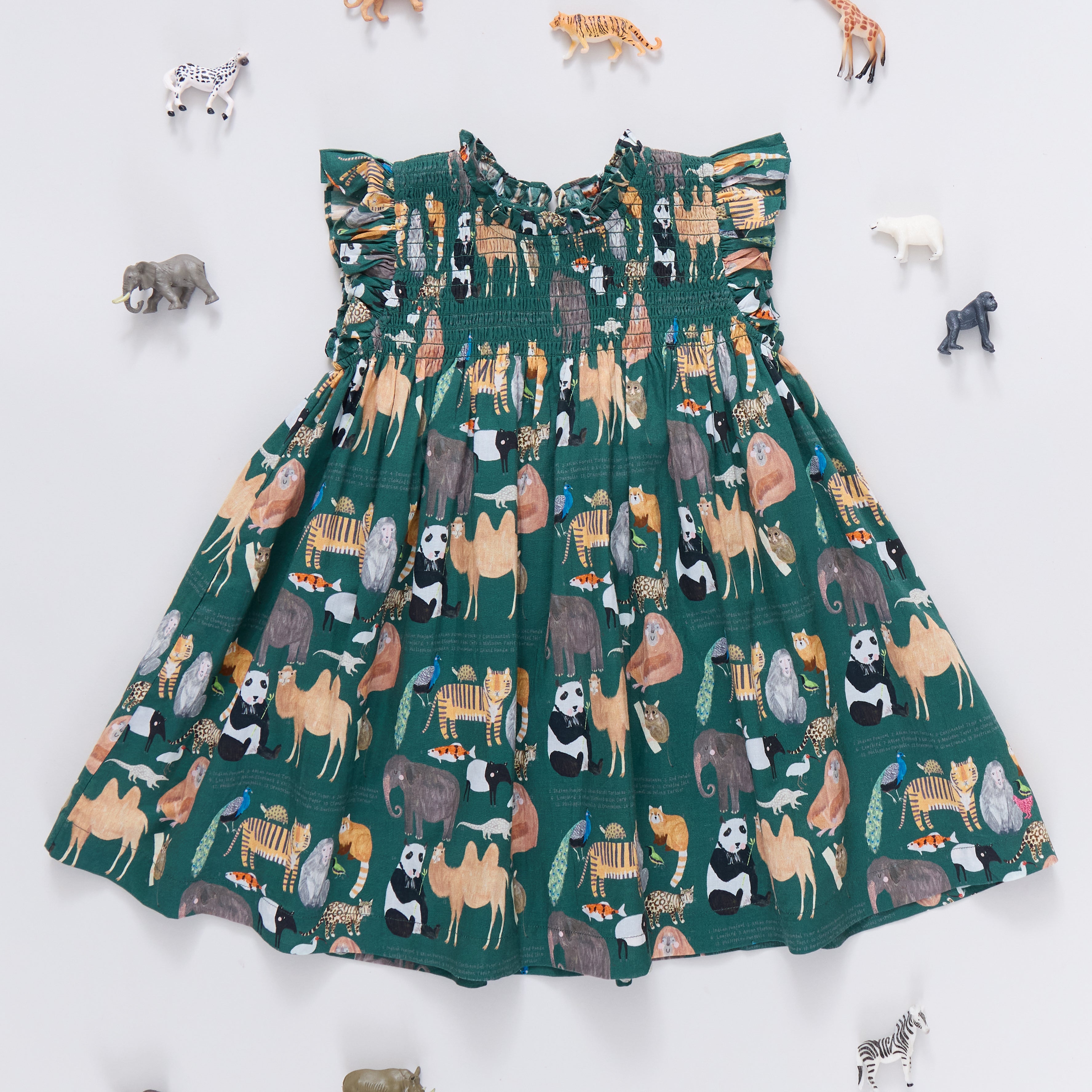 Girls Stevie Dress - Animals of Asia | Pink Chicken