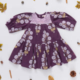 Girls Fiona Dress - Plum Buttercup Floral | Pink Chicken