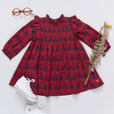 Girls Jaipur Dress - Red Autumn Strawflower | Pink Chicken