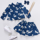 Girls Gianna Skirt - Wild Horses | Pink Chicken