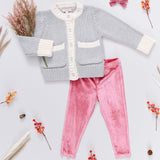 Girls Cali Sweater - Heather Gray | Pink Chicken