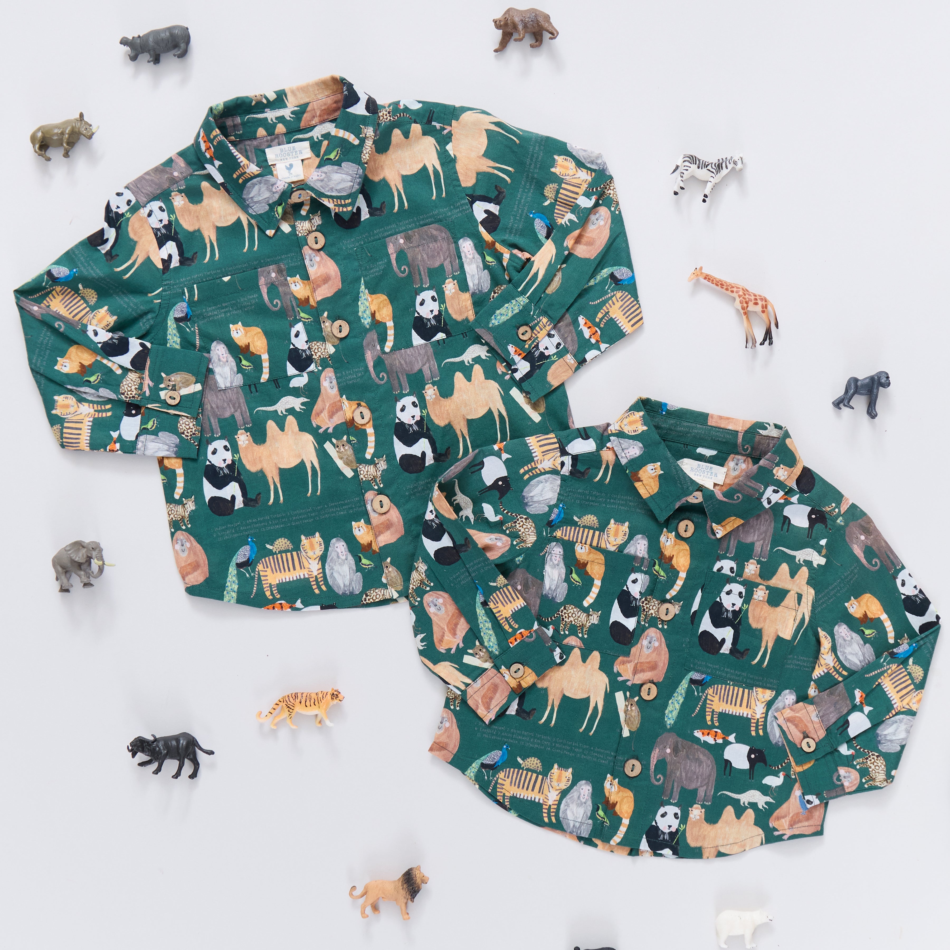 Boys Jack Shirt - Animals of Asia | Pink Chicken