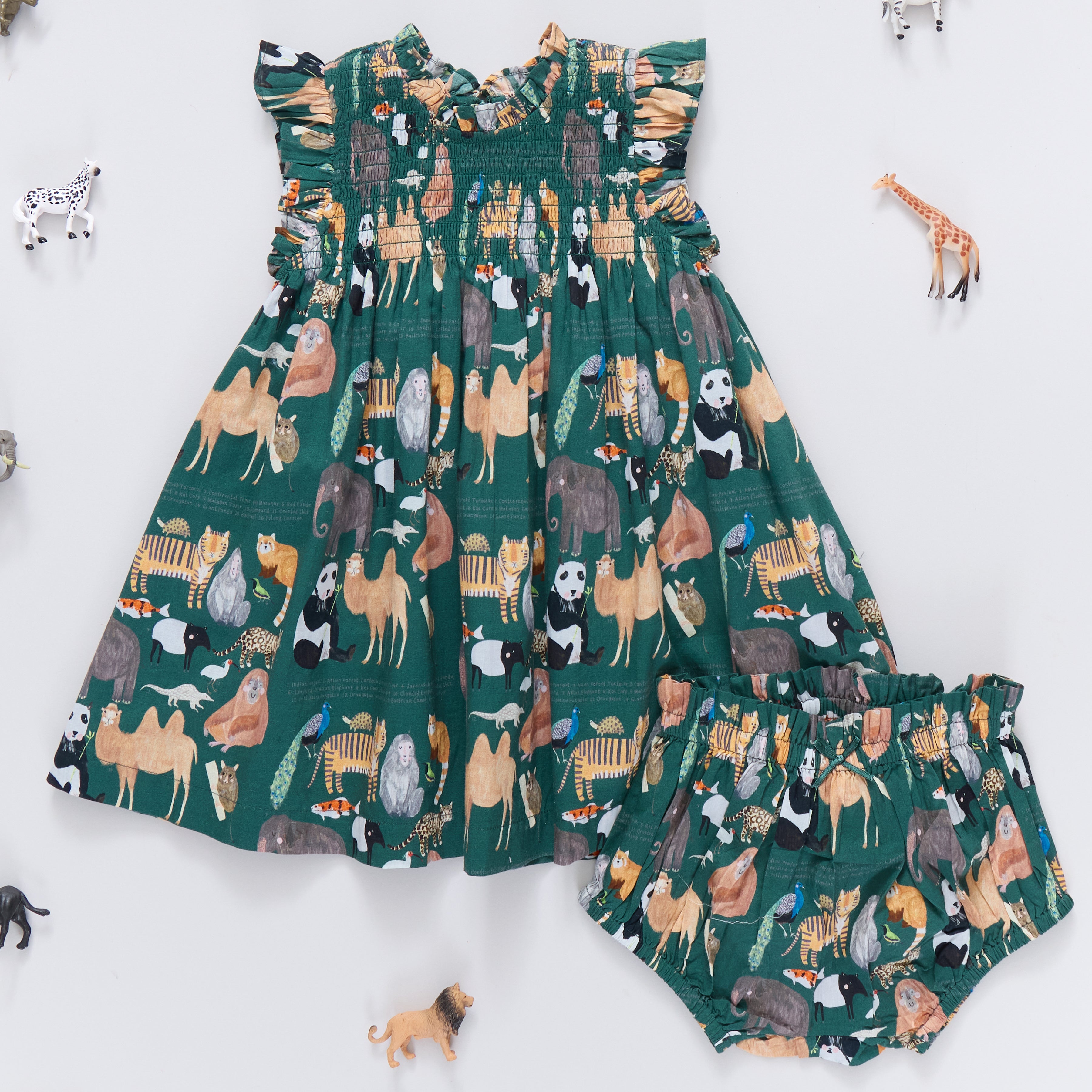 Baby Girls Stevie Dress Set - Animals of Asia | Pink Chicken