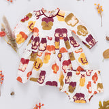 Baby Girls Charlie Dress Set - Autumn Pansies | Pink Chicken