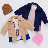 Girls Beck Peacoat - Navy | Pink Chicken