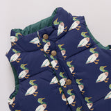 Kids Reversible Ellis Vest - Evergreen Stripe