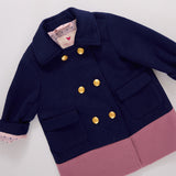 Girls Beck Peacoat - Navy