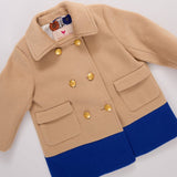 Girls Beck Peacoat - Camel | Pink Chicken