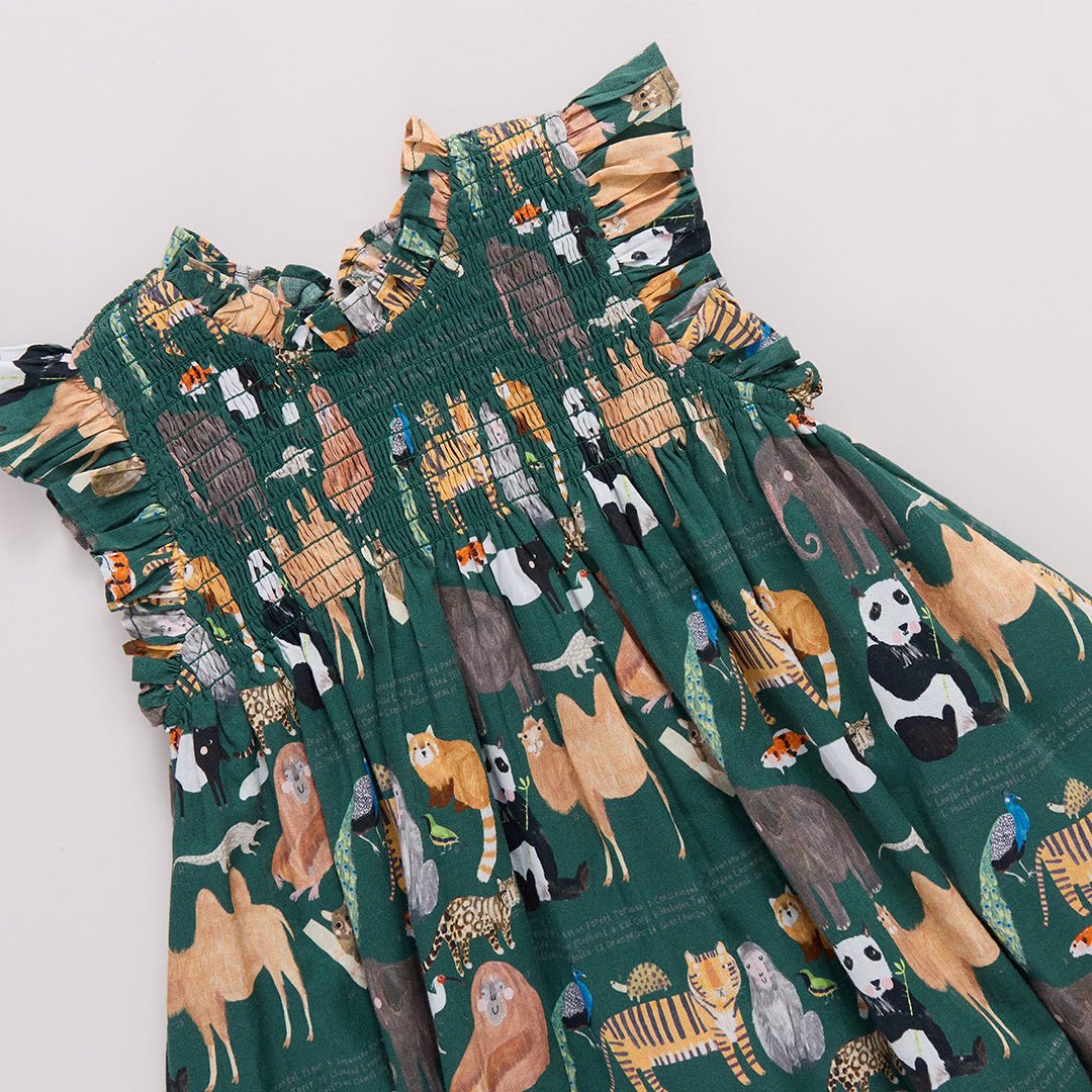 Girls Stevie Dress - Animals of Asia | Pink Chicken