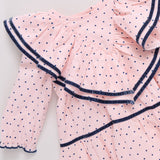 Girls Raphaela Dress - Strawberry Cream Polka Dot | Pink Chicken