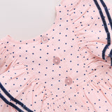 Girls Raphaela Dress - Strawberry Cream Polka Dot | Pink Chicken
