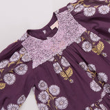 Girls Fiona Dress - Plum Buttercup Floral | Pink Chicken