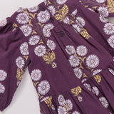 Girls Fiona Dress - Plum Buttercup Floral | Pink Chicken