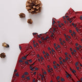 Girls Jaipur Dress - Red Autumn Strawflower | Pink Chicken