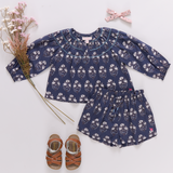 Girls Theodore Short - Navy Strawflower
