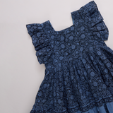 Girls Elsie Dress - Stellar Blue Garden Floral
