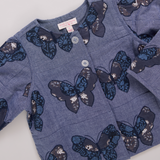 Girls Reversible Quilted Jacket - Quilted Butterfly
