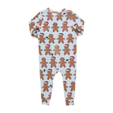 Baby Bamboo Romper - Light Blue Gingerbread