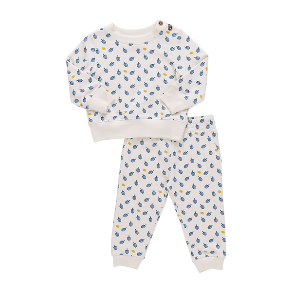Baby Jax Jogger Set - Tossed Dreidels