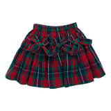Girls Maribelle Bow Skirt - Red Tartan