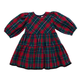 Girls Maribelle Dress - Red Tartan