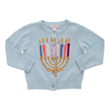 Girls Maude Sweater - Blue Multi Menorah