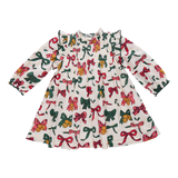 Girls Jaipur Dress - Christmas Bows and Bells