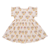 Girls Adaline Dress - Colorful Menorahs