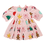 Girls Jessa Dress - Holiday Embroidery