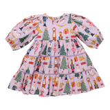 Girls Peachy Dress - Lavender Nutcracker
