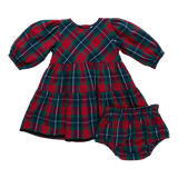 Baby Girls Maribelle Dress Set - Red Tartan
