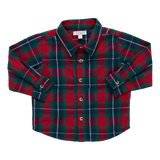 Boys Jack Shirt - Red Tartan