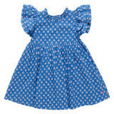 Girls Jennifer Dress - Blue Tear Drop