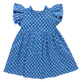 Girls Jennifer Dress - Blue Tear Drop