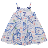 Girls Tia Dress - Island Map