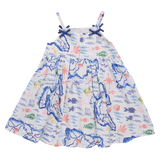 Girls Tia Dress - Island Map