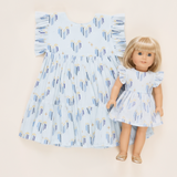 Doll Elsie Dress - Menorah Hearts