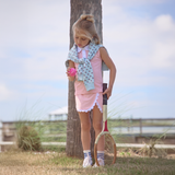 Scalloped Skort - Pink and White