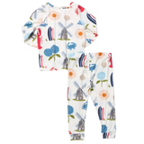 Kids Bamboo PJ Set - Hamptons