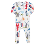 Baby Bamboo Romper - Hamptons
