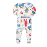 Baby Bamboo Romper - Hamptons