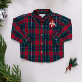 Boys Jack Shirt - Red Tartan