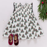 Girls Stevie Dress - Vintage Trees