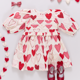 Girls Renee Dress - Gradient Hearts